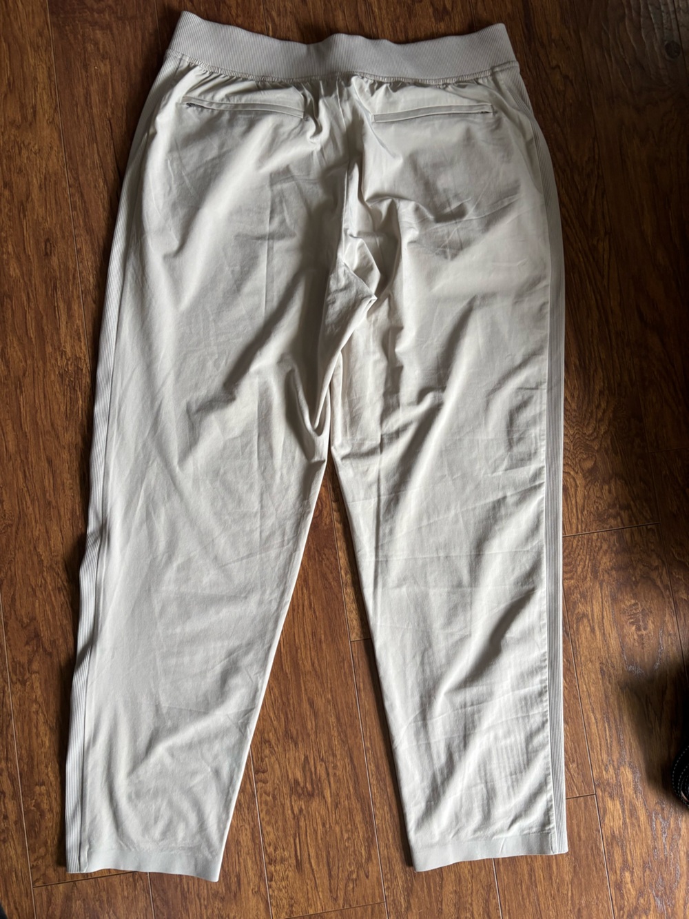 Athleta Beige Ribbed Waist Lounge Pants